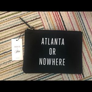 “Atlanta or Nowhere” clutch/makeup bag. NWT